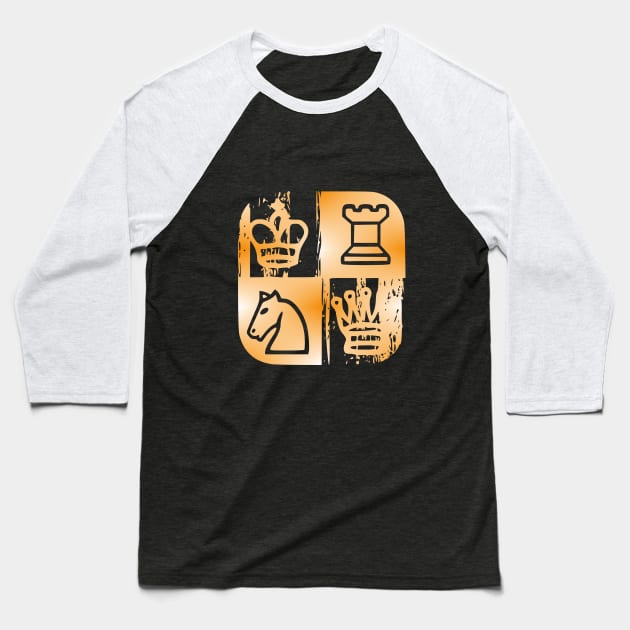 chess board Baseball T-Shirt by Porus